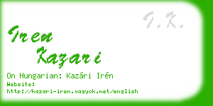 iren kazari business card