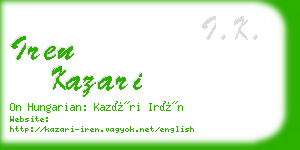 iren kazari business card